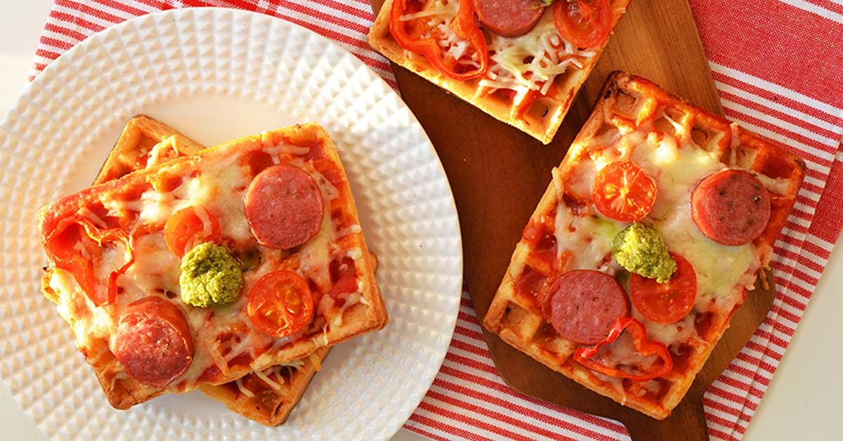 Pizza Βάφλα γιατί έχουμε λίγο παραπάνω φαντασία από ’σενα