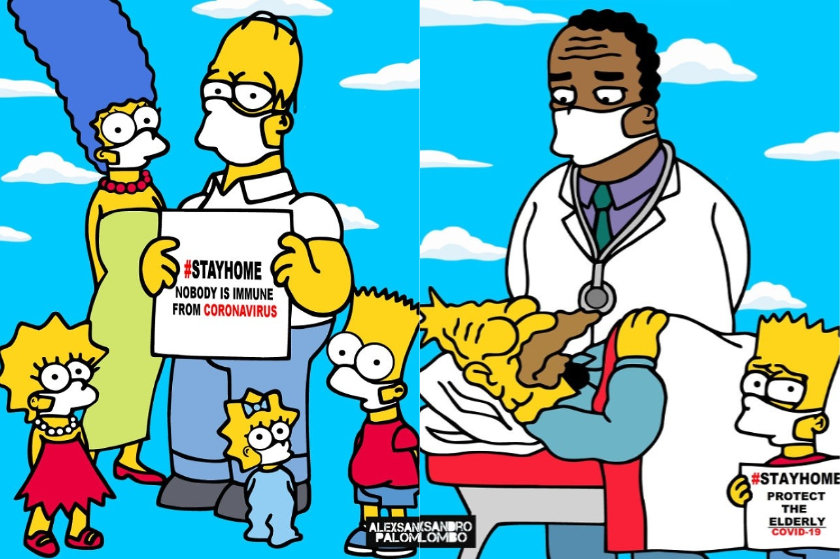 Μέχρι και οι Simpsons προσπαθούν να σε πείσουν να κάτσεις σπίτι σου