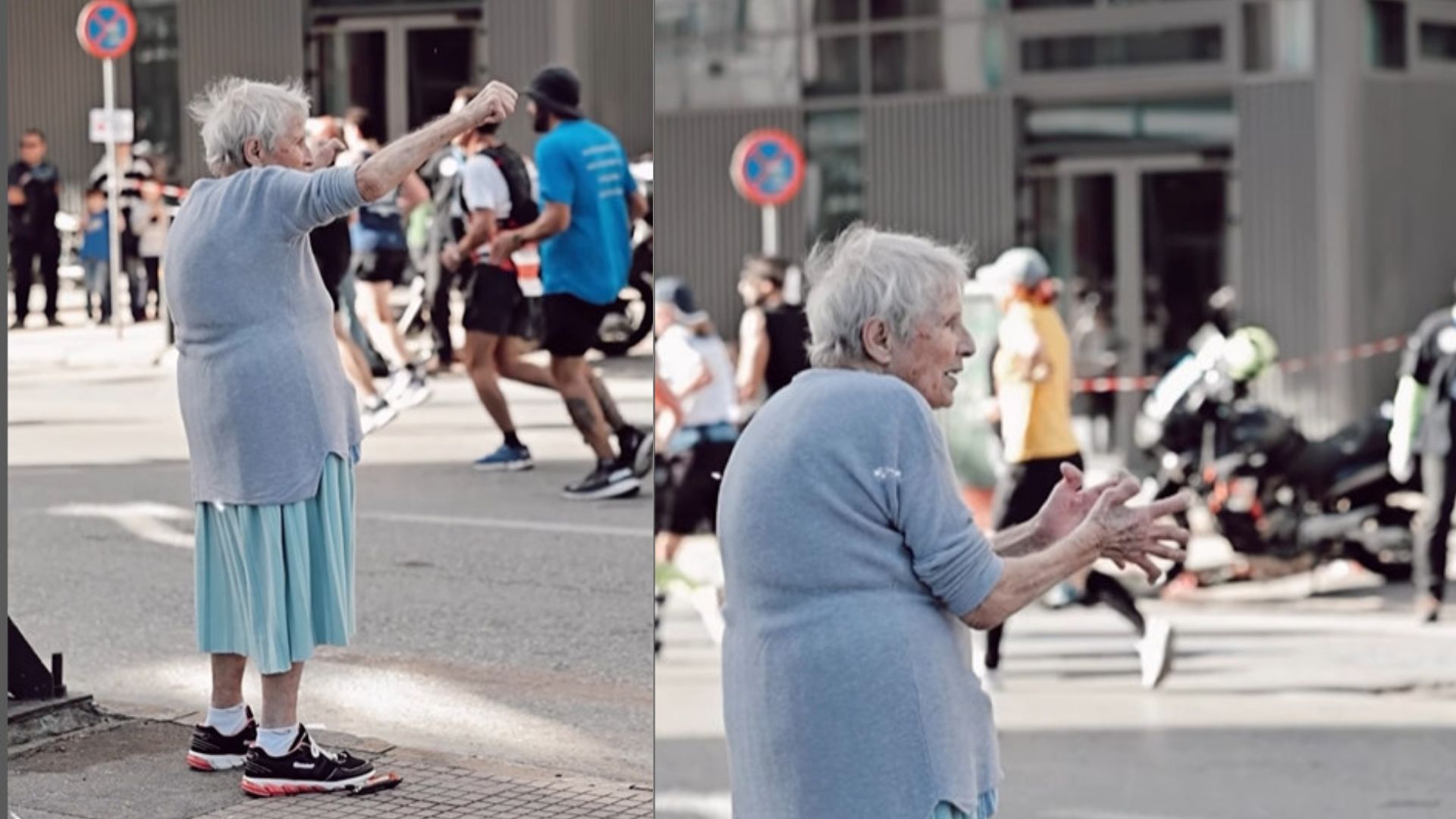 Το βίντεο με την γιαγιά που εμψυχώνει τους δρομείς του Μαραθωνίου είναι ό,τι πιο συγκινητικό θα δεις σήμερα
