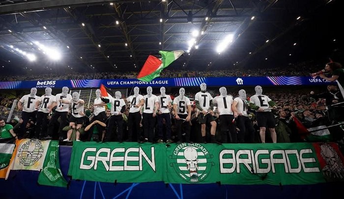 “Free Palestine” κόντρα στο No Politica της UEFA, οι οπαδοί της Σέλτικ όρθωσαν ανάστημα