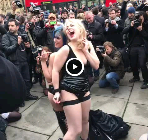 Ακόμα και οι πορνοστάρ διαδηλώνουν (video)