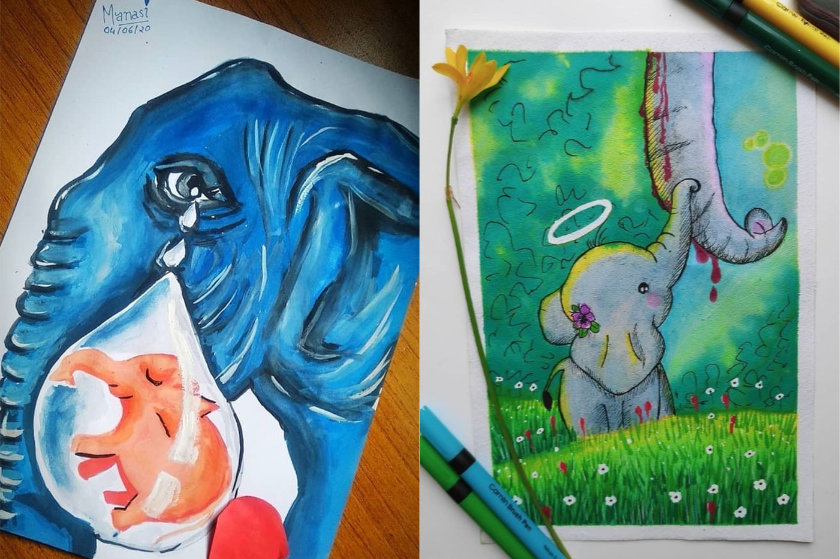10 σκίτσα για να κλάψεις και εσύ με την έγκυο ελεφαντίνα που πέθανε, τρώγοντας κροτίδες