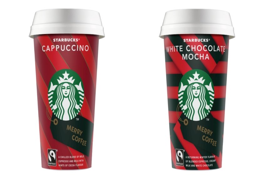 Τα αγαπημένα ροφήματα on the go των Starbucks White Chocolate Mocha & Cappuccino «στολίζονται» και υποδέχονται τα Χριστούγεννα!