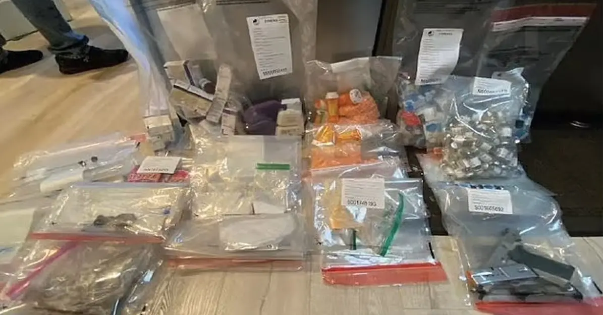 Authorities included photos from a raid at the 'ketamine queen's' home in court filings.

